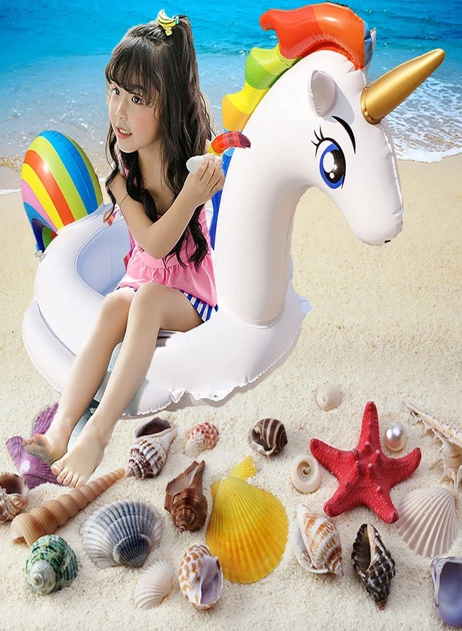 AuRiver Baby Pool Float Unicorn Toddlers Floaties Infant Inflatable Swimming Ring with Handles, Summer Party Lounge Raft Decorations for Kids - Image 2